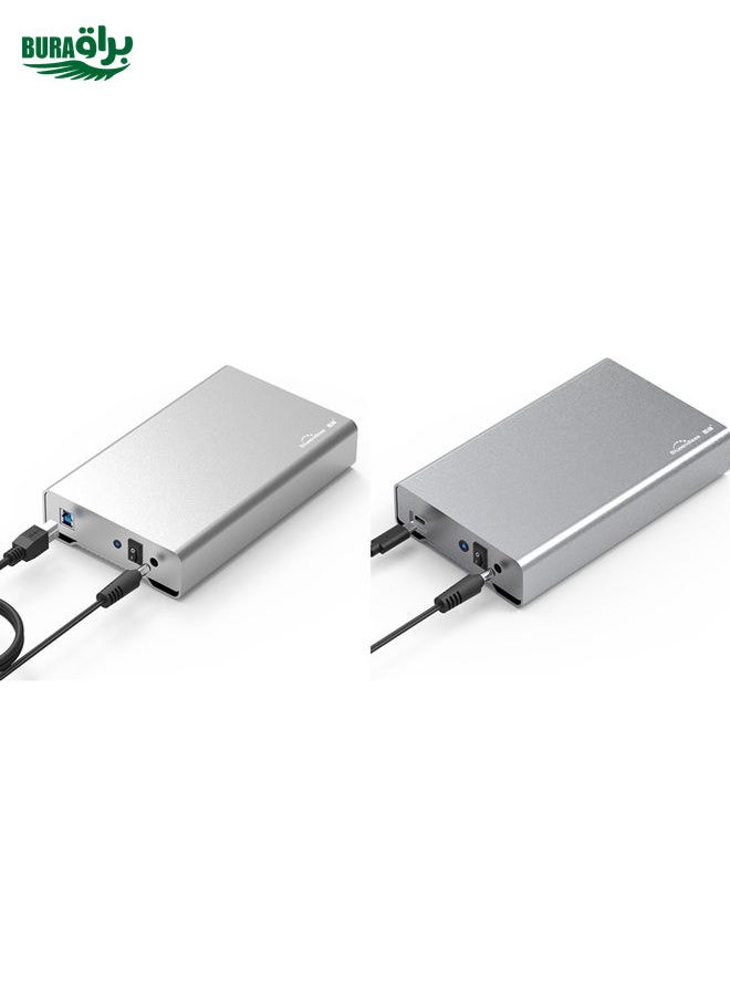 براق Blueendless U35Q 3.5 بوصة كاملة المعادن الجوال مربع القرص الثابت من النوع C/USB3.0 SATA SATA SERIAL DESTOP PC مربع القرص الصلب الخارجي US (Type-C)  - Image 2