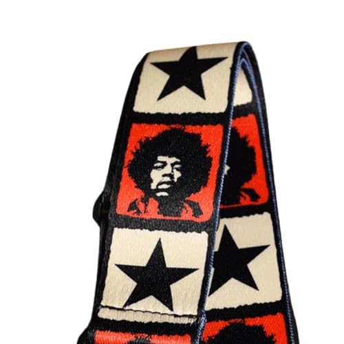 IMAGINEA Guitar Strap Belt with PU Leather Ends | Modern & Comfortable Design Adjustable Guitar Strap (Bob-Marley) - Image 3
