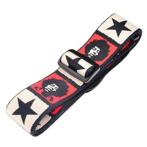 IMAGINEA Guitar Strap Belt with PU Leather Ends | Modern & Comfortable Design Adjustable Guitar Strap (Bob-Marley) - Image 5