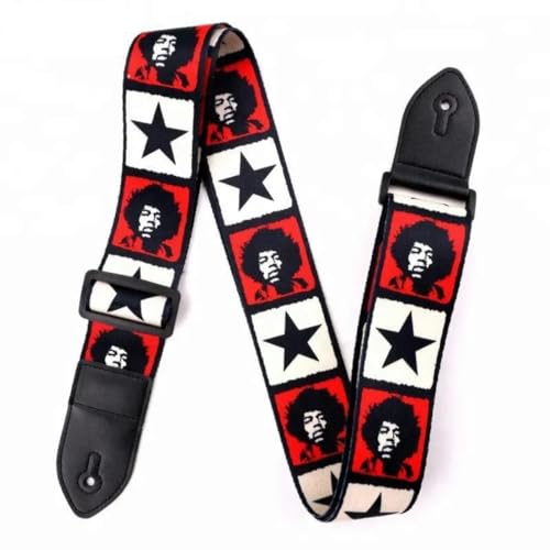 IMAGINEA Guitar Strap Belt with PU Leather Ends | Modern & Comfortable Design Adjustable Guitar Strap (Bob-Marley) - Image 4