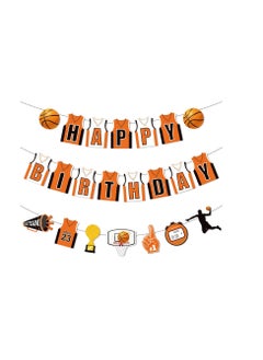 Basketball Happy Birthday Banners, Basketball Themed Party Decorations, Basketball Slam Dunk Garland Birthday Party Bunting Sign for Kids Teenagers Boys Men Basketball Sport Themed Decorations