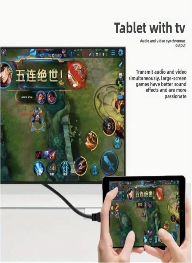 Premium 1.5 Meter Micro HDMI to HDMI High-Speed Cable – Ultra HD 4K Support, Gold-Plated Connectors, Durable Braided Design – Compatible with Cameras, Tablets, Smartphones, and More - Image 4