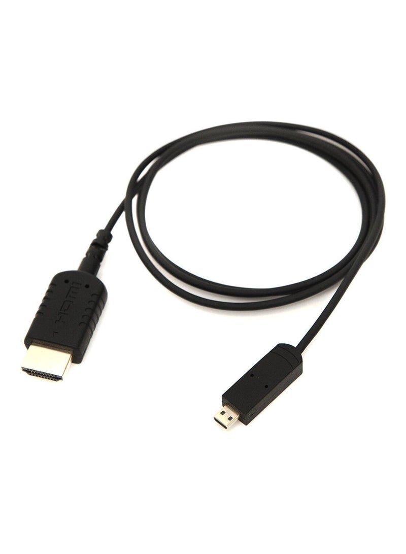 Premium 1.5 Meter Micro HDMI to HDMI High-Speed Cable – Ultra HD 4K Support, Gold-Plated Connectors, Durable Braided Design – Compatible with Cameras, Tablets, Smartphones, and More - Image 3