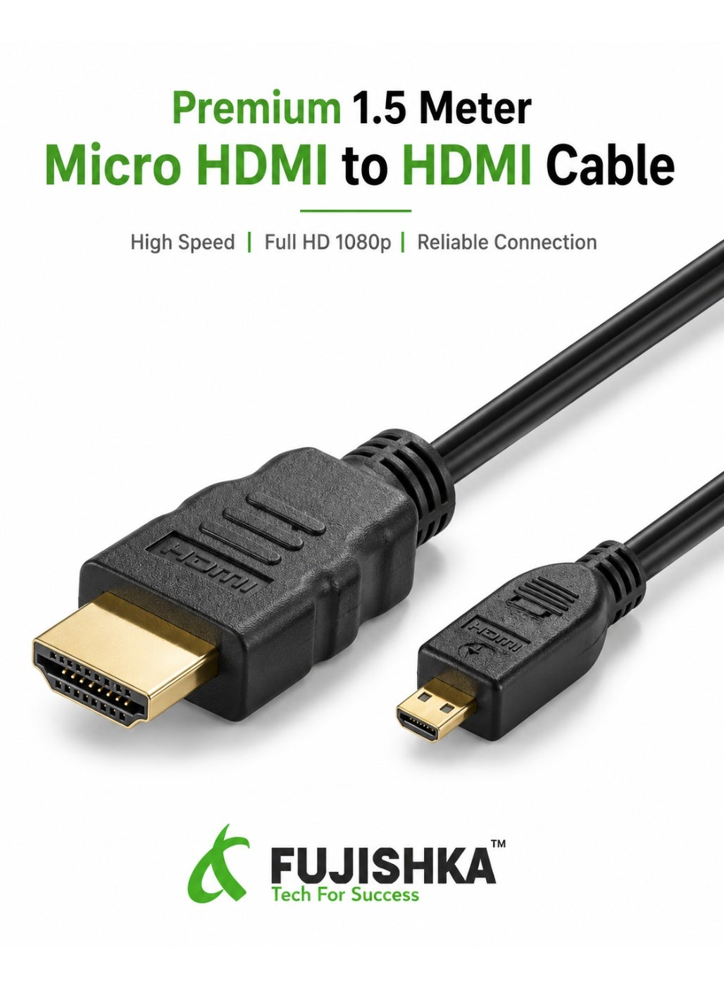 fujishka Fujishka Micro Hdmi To Hdmi high-speed Cable 1.5 M ZD154571A0C19CB178862Z