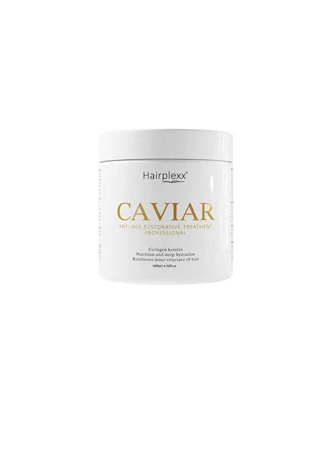 Hairplexx - HairPlexx Caviar Anti Age Restorative Hair Treatment with Collagen Keratin 1000ml - Image 1