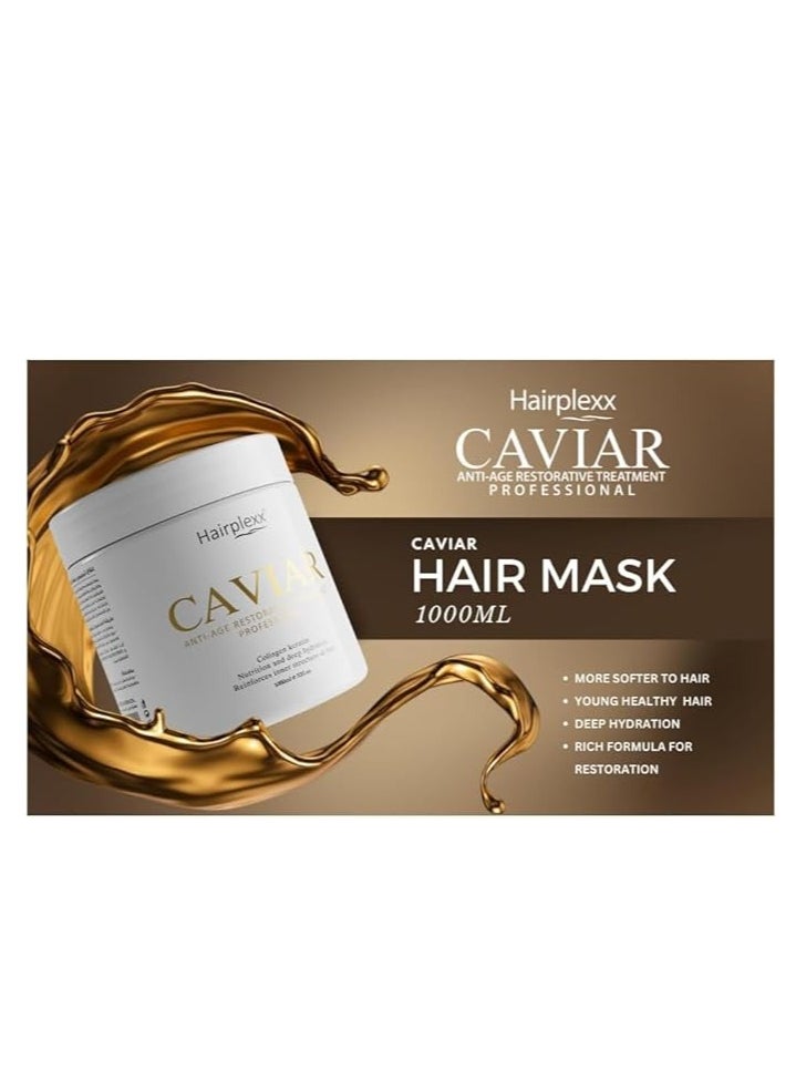 Hairplexx - HairPlexx Caviar Anti Age Restorative Hair Treatment with Collagen Keratin 1000ml - Image 1