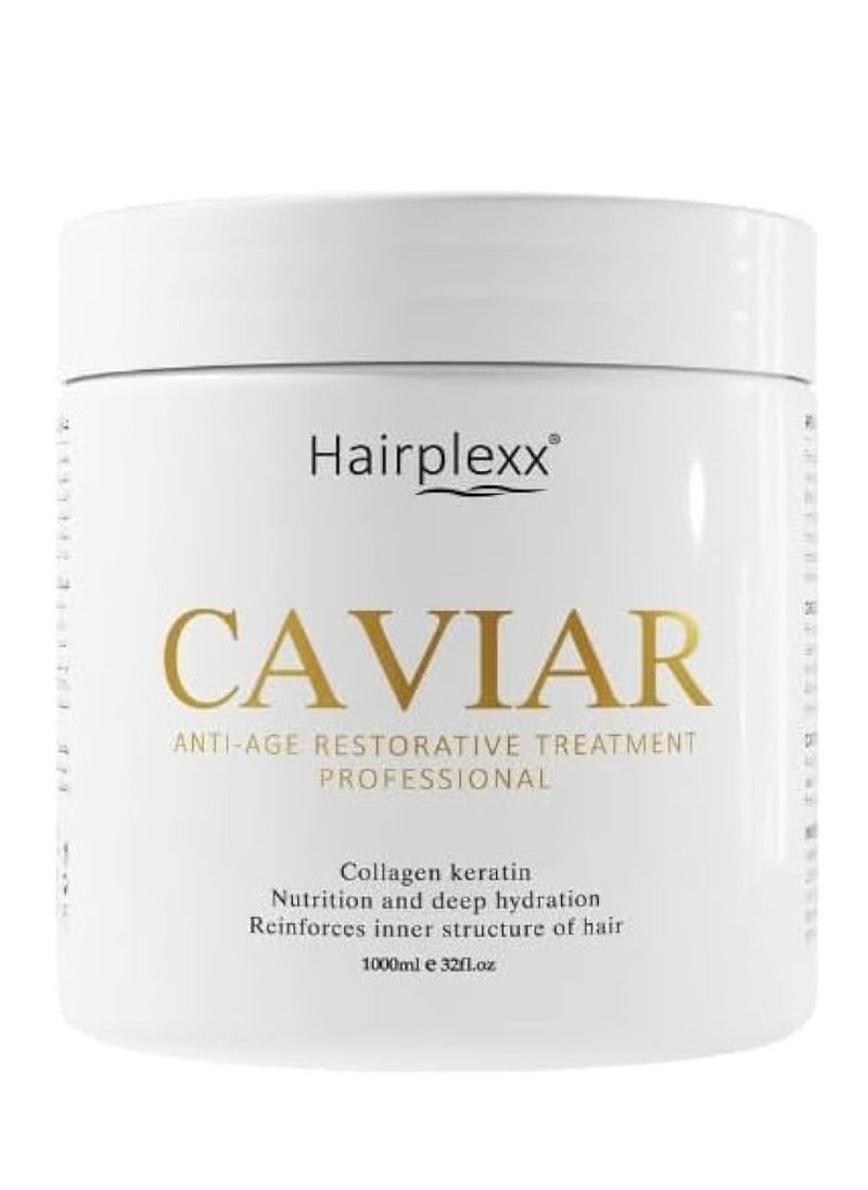 Hairplexx - HairPlexx Caviar Anti Age Restorative Hair Treatment with Collagen Keratin 1000ml - Image 1
