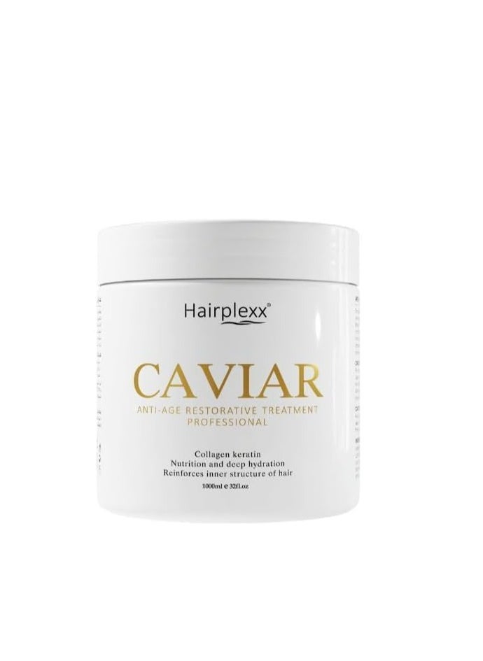 Hairplexx - HairPlexx Caviar Anti Age Restorative Hair Treatment with Collagen Keratin 1000ml - Image 1