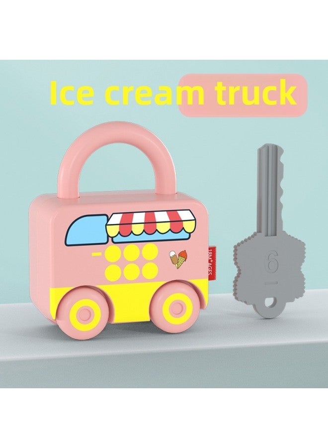 Children's Unlocking Toys Baby Digital Letters Key Pairing Kindergarten Early Education Educational Aids Manufacturers Direct Supply-Color:Ice Cream Bag - Image 1