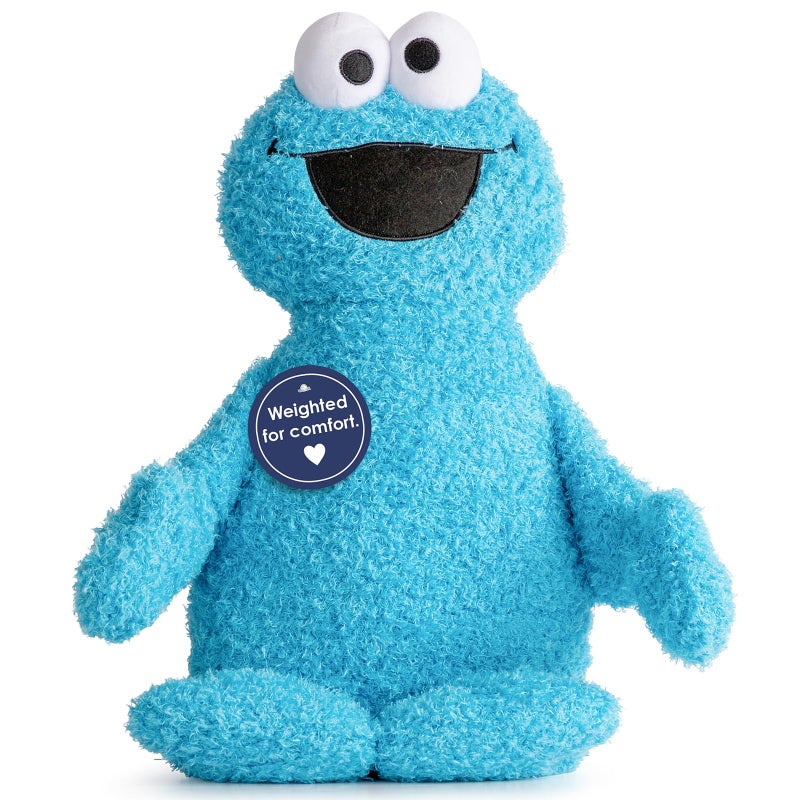 Jay Franco Weighted Sesame Street Plush Pillow Buddy 25 lbs Soft Plushie Stuffed Pillow 20 Inches Blue Cookie Monster - Image 3
