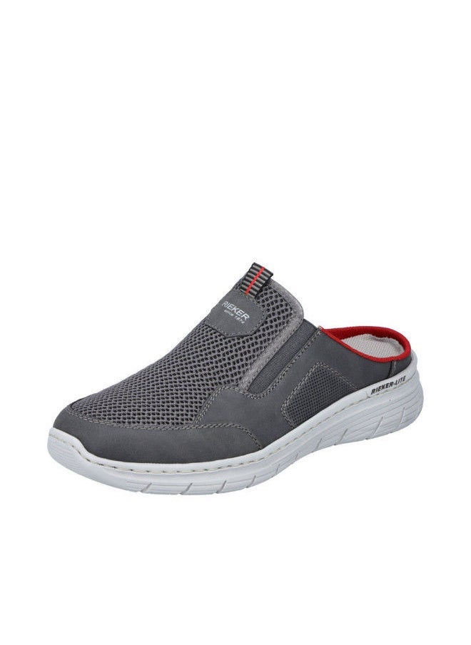 rieker - Rieker Mens Casual Clogs 13195-45 Bastia Grey 116-1081 - Image 1