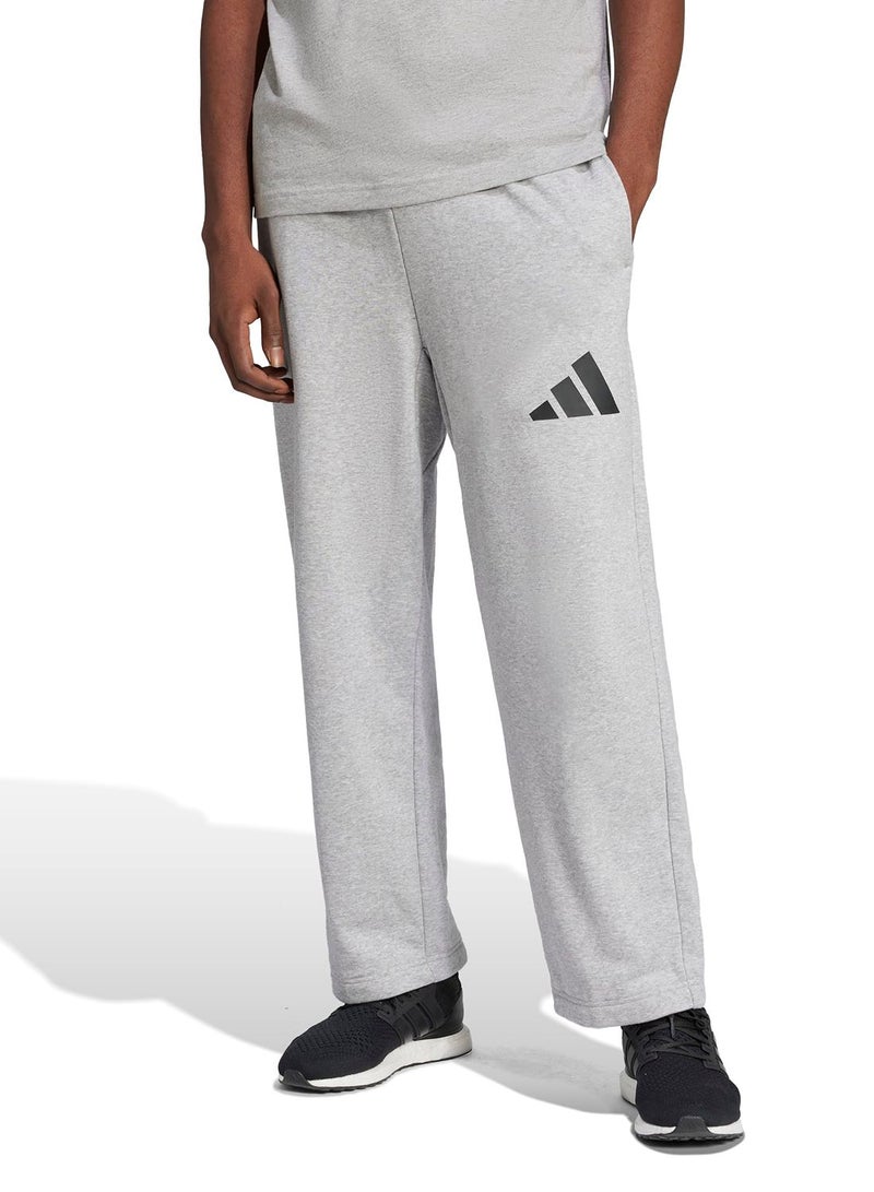 Adidas Essentials Wide Leg 3 Bar Logo Joggers - Image 1