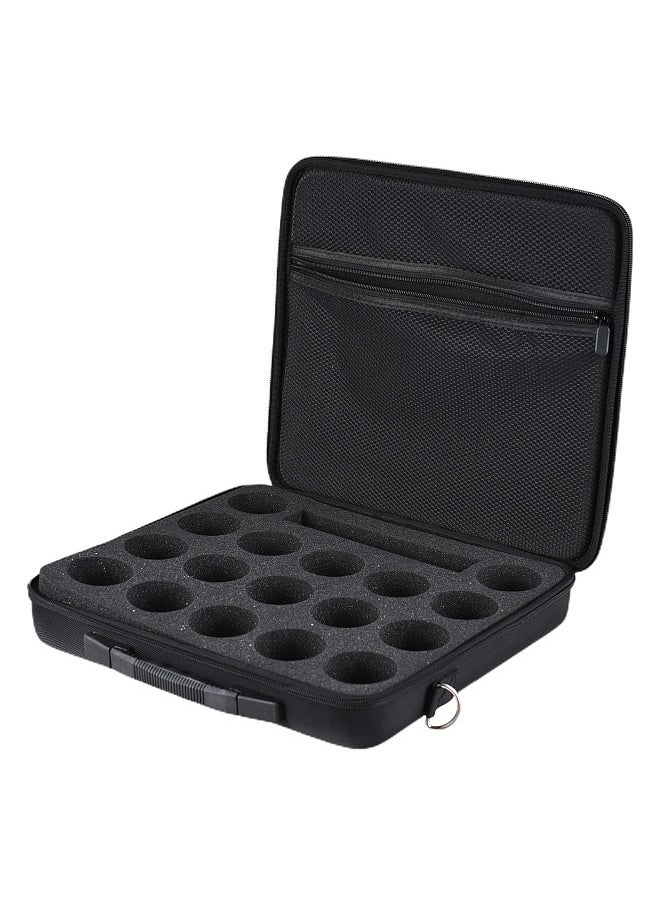 Generic Pool Ball Bag American Black Eight Ball Storage Bag Case Canvas Foam Can Hold 17 American Balls With Plastic Handle and Retractable Strap Billiard Accessories  - Image 2
