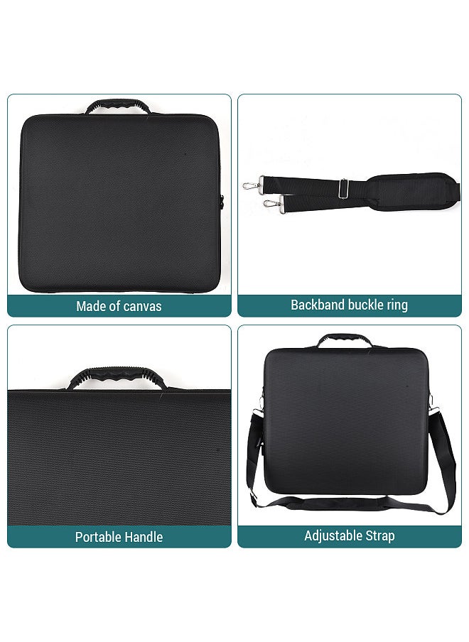 Generic Pool Ball Bag American Black Eight Ball Storage Bag Case Canvas Foam Can Hold 17 American Balls With Plastic Handle and Retractable Strap Billiard Accessories  - Image 5
