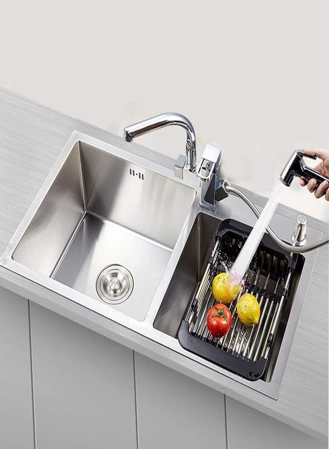 Sygnius Adjustable Stainless Steel Drainer Basket/On Counter Dish Tray Rack - Image 2