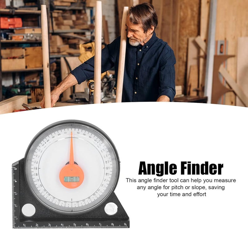 Aramox Angle Finder, High Accuracy Degrees Measuring Tool Sturdy Durable Plastic Material with Clear Scale for Carpentry Woodworking Metalworking - Image 2