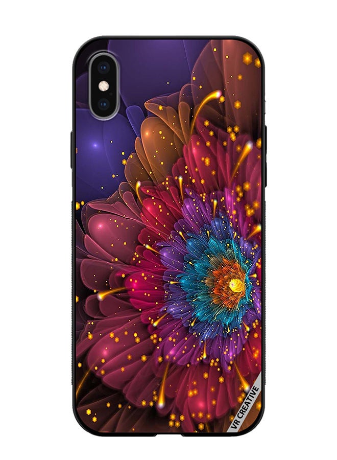 VR CREATIVE Protective Case Cover For Apple iPhone X/XS Flower Design Multicolour - Image 1