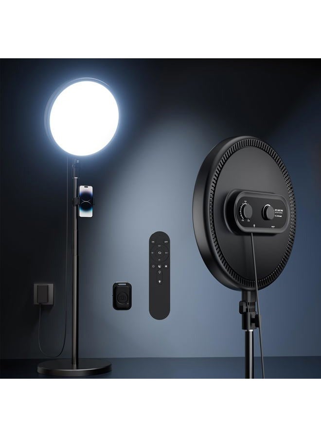 TODI Large Ring Light with 79" Stand, 6500K Full-Screen Selfie Light Ring with Stand and Phone Holder, Professional Big Ring Light for Live Stream, YouTube, TikTok, Makeup, Video, Barber, Photography - Image 1