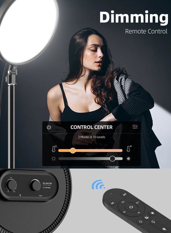 TODI Large Ring Light with 79" Stand, 6500K Full-Screen Selfie Light Ring with Stand and Phone Holder, Professional Big Ring Light for Live Stream, YouTube, TikTok, Makeup, Video, Barber, Photography - Image 4