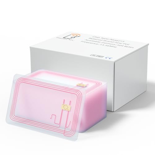Timeskey NFC 100pcs NFC Card NFC Tags NFC Clear Amiibo Cards NFC Cards Blank Ntag215 Cards NFC 215 Cards Rewritable NFC Chip Compatible with Amiibo and TagMo for All Phone NFC Enabled - Image 1
