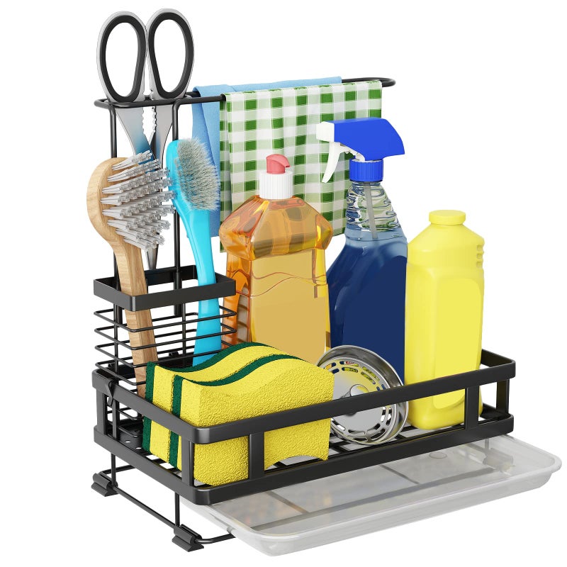 Godboat Kitchen Sink Organizer - Sponge Holder for Kitchen Sink, Non-Slip Kitchen Caddy Sink Organizer, 304 Stainless Steel, Kitchen Gadgets for RV & Camping, Gifts for Women, Mom, Mothers Day - Image 1