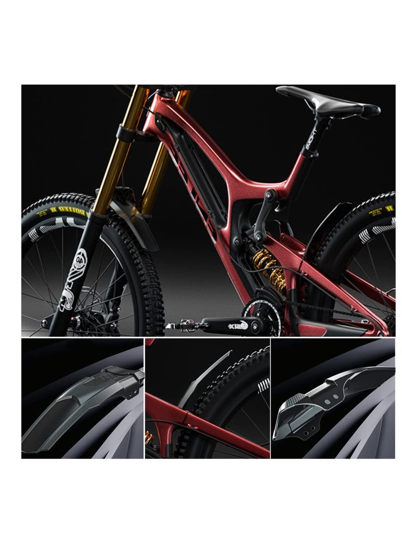 Generic - Mountain Bike Fender Set, Textured Rubber Mudguards for Front and Rear, Compatible with 20" to 29" MTB, Universal Fit, Black (2 Pieces) - Ideal for All Mountain Bikes. - Image 1