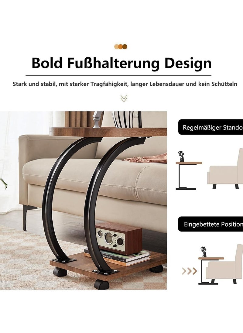 Generic Compact Sofa Table with Storage: Perfect for Living Room, Bedroom, Laptop Desk, Snack Tray, Bedside Table  - Image 3