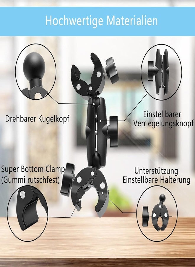 SHOPEE Double Clamp Camera Clamp Mount, Super Clamp with 360° Swivel Ball Double Ball Head for Pole Traverse Camera Light Reflector Light Tripod Umbrella Handlebar Motorcycle Bicycle - Image 2