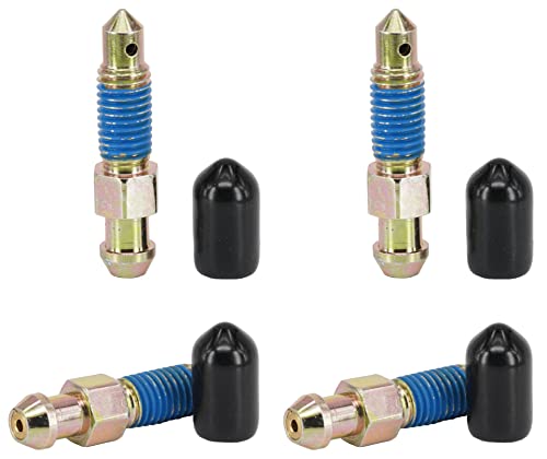 Dsnaduo 4 PCS Speed Bleeder Bleeder Valve Brake Bleeder Screws Quick Bleeders with Dust Caps M7x10345mm H94114 105400 639570 - Image 1