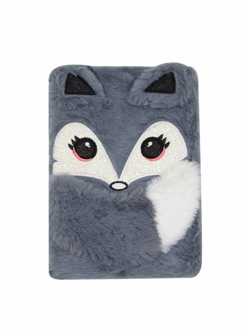 Plush Diary, Writing Journal Stationery for Kids, Lovely Animals Notebook Kids Plush Diary for Students School Gifts, Girls Teens Fuzzy Journal Writing Pad A5 Lined 160 Pages - Image 1