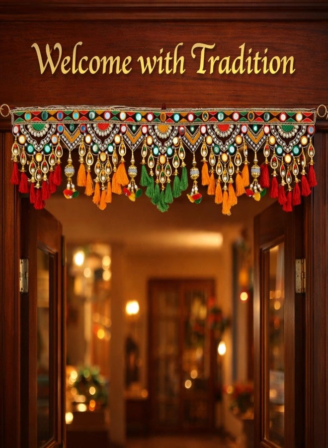 DK trades Traditional Entrance Main Door|Main Home Door Multi Pearl Beads And Thread Home Decoration Toran,91 Cm - Image 1