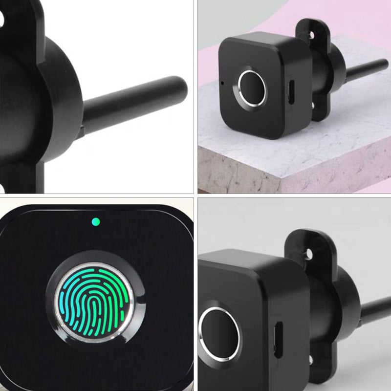 القفل الذكي للدرج ببصمة الإصبع القابلة لإعادة الشحن عبر USB، فتح باليد اليمنى للأمان المنزلي - Image 4
