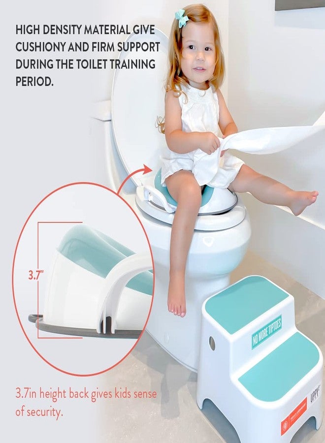 Prince Lionheart Tinkle Trainer Potty Seat - Sturdy Handles, Splash Guard, Non Slip Base - Fits Most Toilets, Comfortable Design - Glacier - Image 3