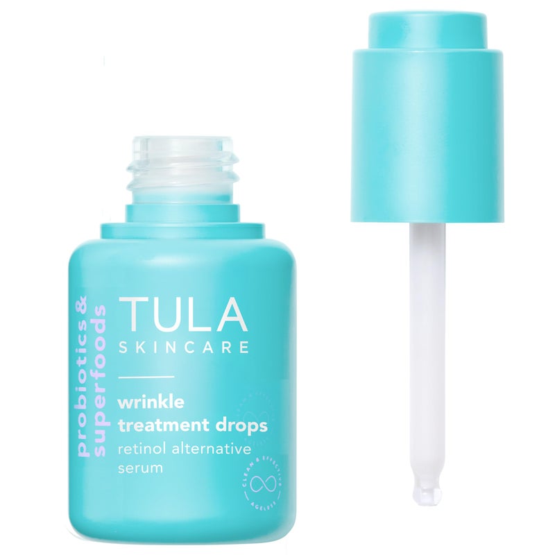 TULA Skin Care Wrinkle Treatment Drops - Retinol Alternative Serum, Anti-Aging, Minimizes Wrinkles, Contains Bakuchiol, Alfalfa Sprouts, and Stevia, 0.98 oz. - Image 1