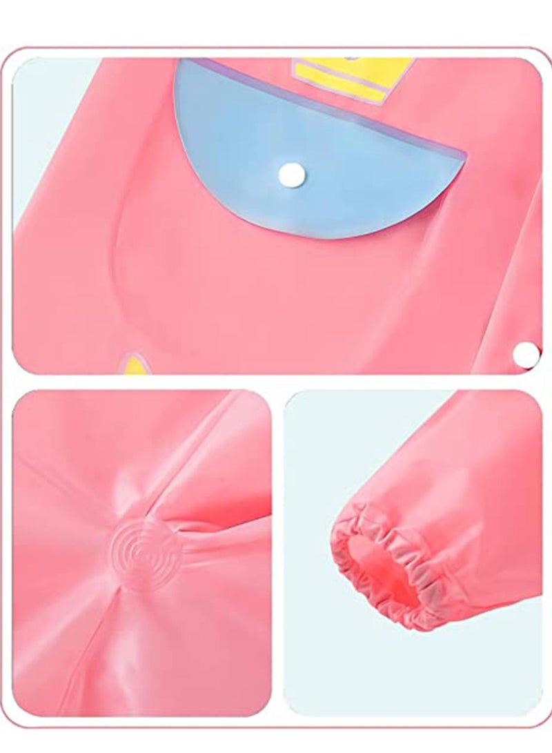 سيوسي معطف واق من المطر للأطفال ، جاكيت للمطر للأولاد والبنات معطف بقلنسوة مضاد للماء للرياضات الخارجية مطبوع عليه حيوان لطيف وممتع - Image 4