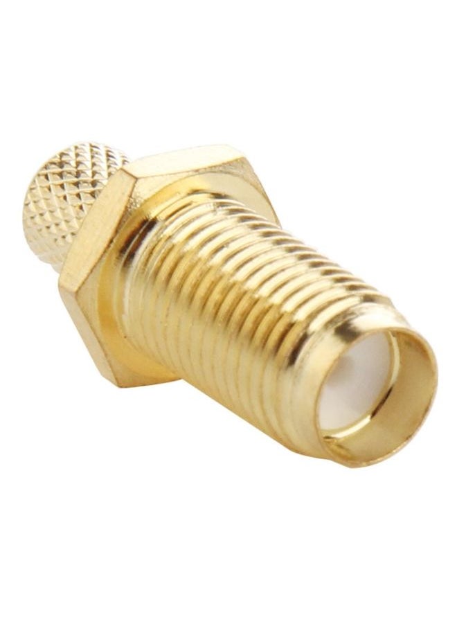 BURAQ 10 PCS Gold Plated SMA Female Crimp RF Connector Adapter for RG58 / RG400 / RG142 / LMR195 Cable  - Image 3