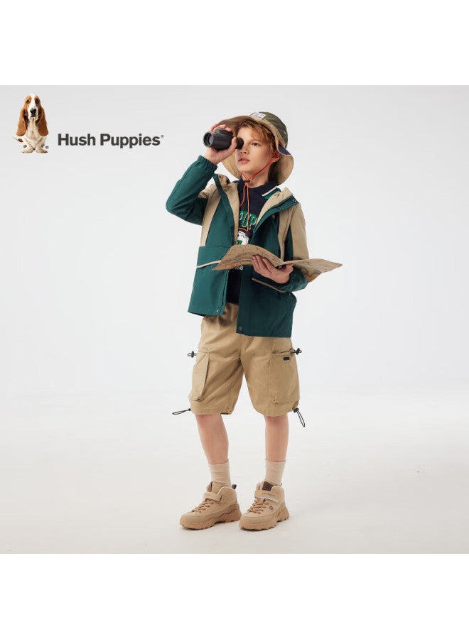 Hush Puppies Hush Puppies Children's Clothing, Boys And Girls Spring New Style Triple-protection Fabric Jacket, Jungle Green, 160cm  - Image 4