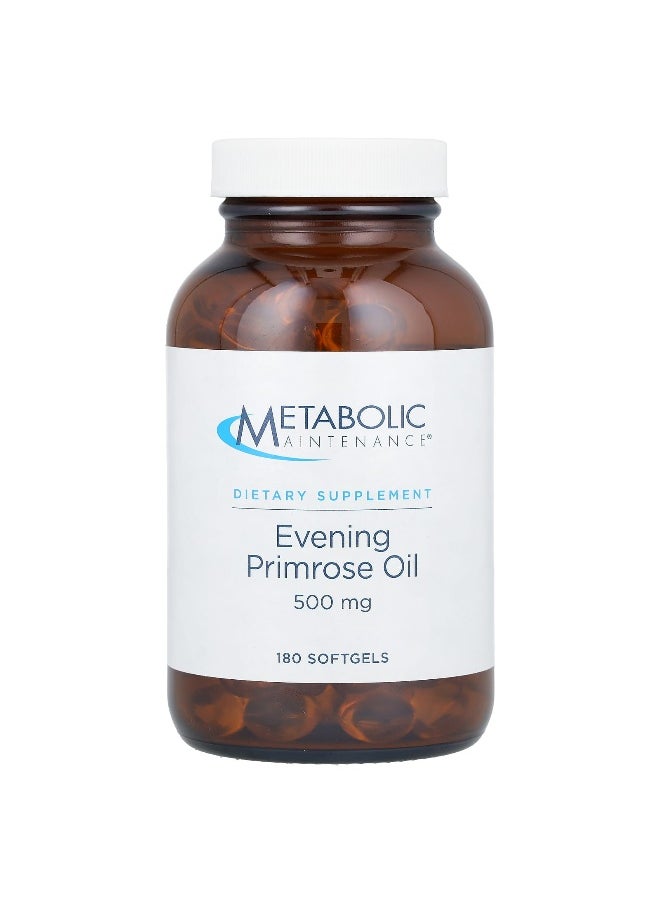 Metabolic Maintenance - Metabolic Maintenance, Evening Primrose Oil, 500 mg, 180 Softgels - Image 1