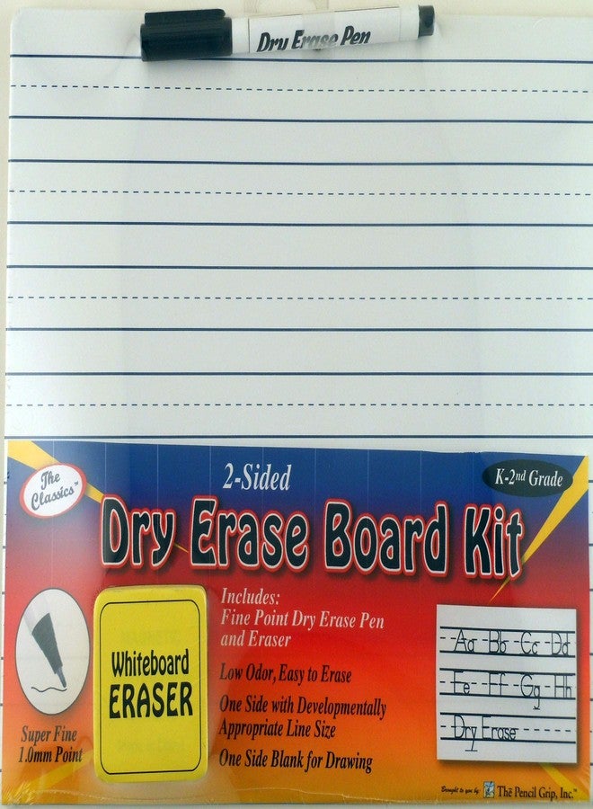 The Classics Dry Erase Whiteboard Kit Complete Set with 11.75 x 9 Inches Board, Black Dry Erase Pen and Eraser (TPG-388), White - Image 2