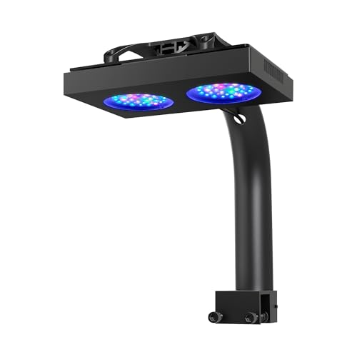 NICREW HyperReef 150 Gen 2 Reef LED Light, 150W Reef Aquarium Lighting for SPS LPS Corals and Saltwater Fish Tanks, Enhanced Violet and Blue Spectrum, Wide Angle Lens, 5 Channels Fully Programmable - Image 1