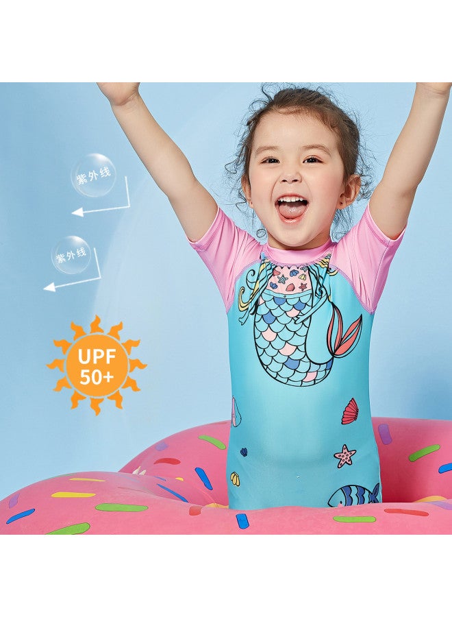 Bornbay summer Kids Swimsuit Quick-dry Girls Swimsuit Lightweight One-piece Swimsuit Set Children's Swimwear - Image 3