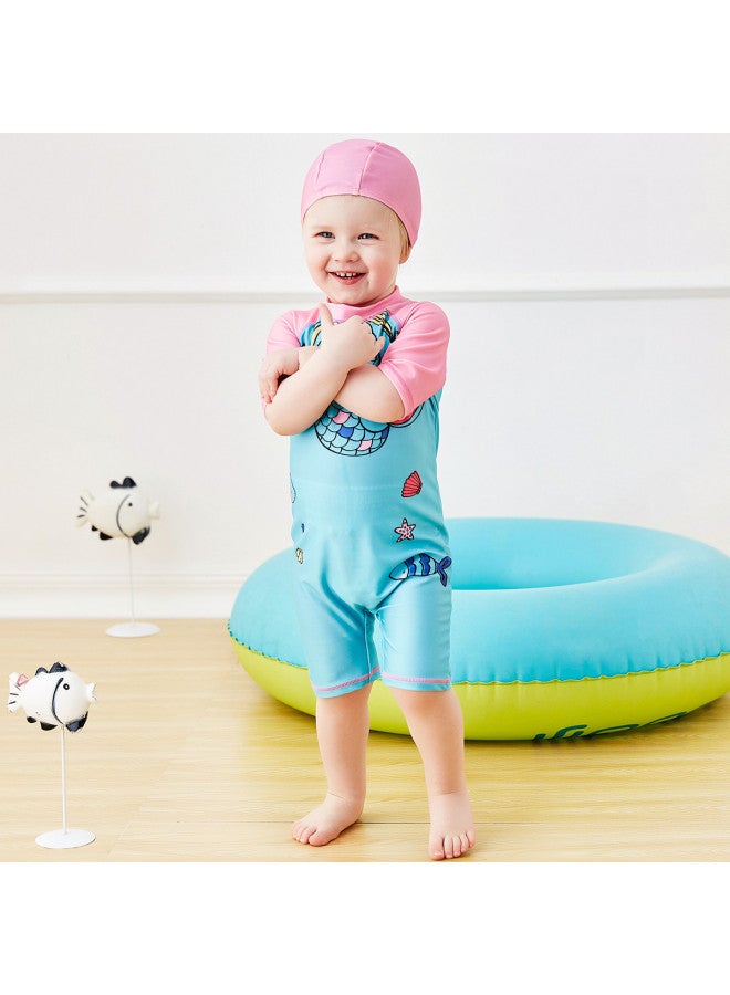Bornbay summer Kids Swimsuit Quick-dry Girls Swimsuit Lightweight One-piece Swimsuit Set Children's Swimwear - Image 5