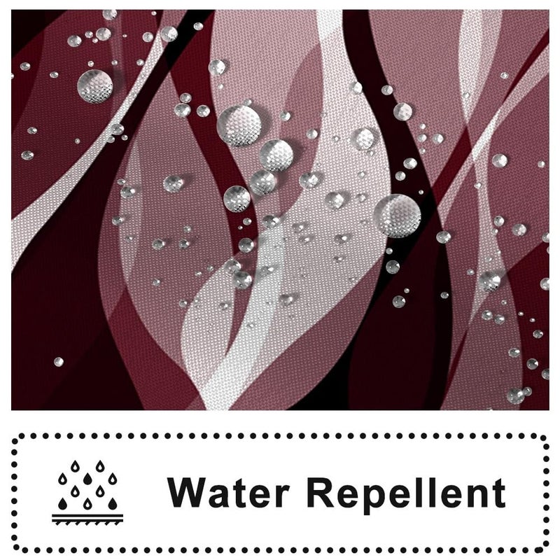 Ruelvth Burgundy Startain Modern Absmer Ombre Burgundy String Serction Startain for Bathroom Starbroof Shower Stain مع خطافات 48 × 72 بوصة - Image 4