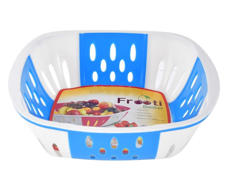 Kuber Industries Heart Home Large Multi-Purpose Plastic Storage Baskets for Fruits Vegetables and Kitchen Fridge Dining Table- Pack of 2 (Blue & Brown)-HS42KUBMART25404 - Image 5