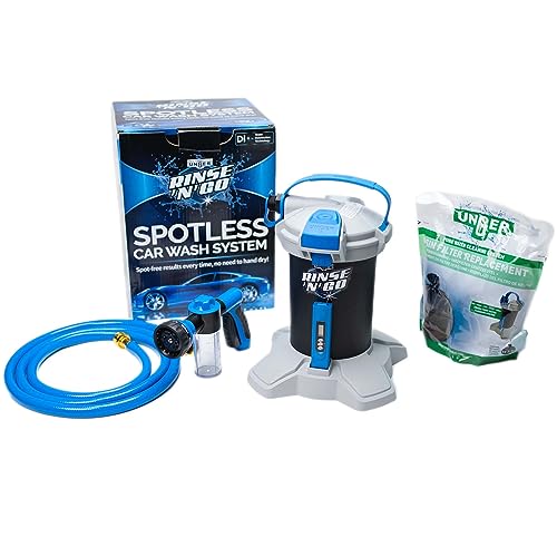 UNGER Vehicle Wash Kit - Car, Vehicle & Window Cleaning Equipment - Includes Rinse ‘n’ Go Pure Water Filter Unit, Replacement Filters, Car Wash Nozzle, 8' Hose - Professional & DIY - Image 1