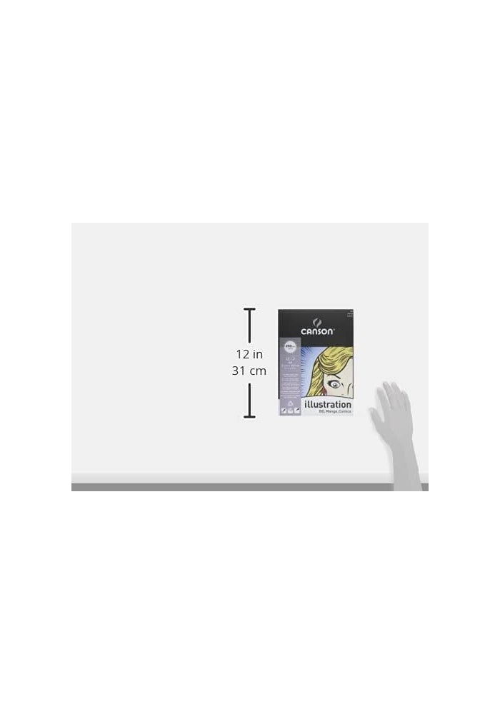 Canson Illustration 250gsm A4 Drawing Paper Pad - 12 Sheets with High-White Smooth Texture - Image 4