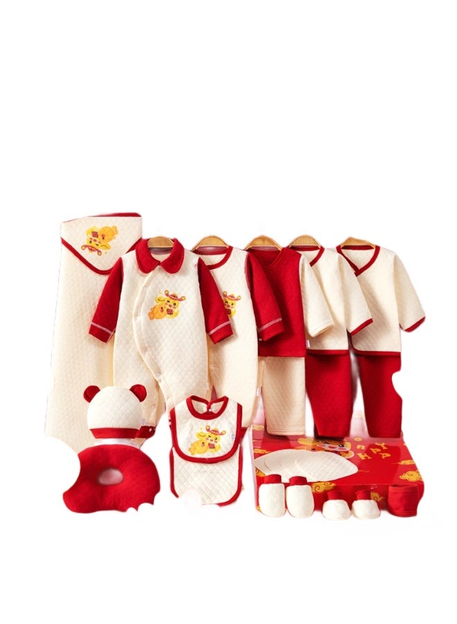 Baby Clothes Autumn and Winter Newborn Gift Box Set, First Month Baby Newborn Meeting Gift Supplies Complete Collection, Four Seasons Little Golden Snake 66cm - Image 2