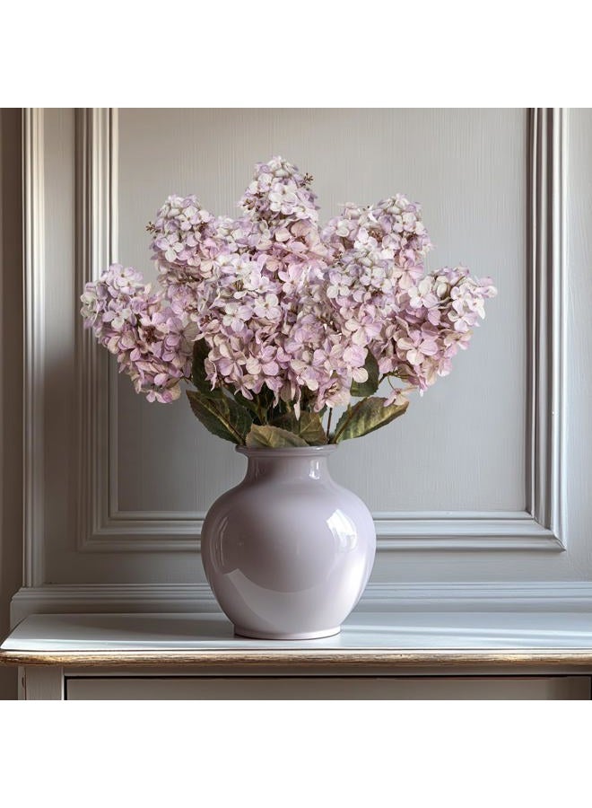 Ttranewsoo Faux Hydrangea Flower Hydrangea Artificial Flowers Hydrangea Bouquet Faux Flower Table Centerpieces for Home Wedding Bridal Bouquet Office Party DIY Floral Decor - Image 2