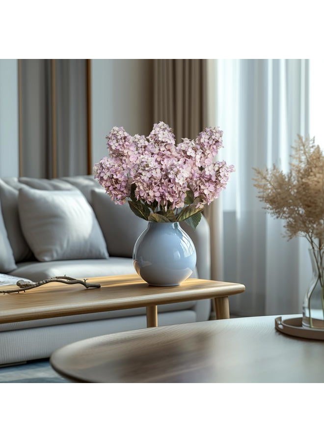 Ttranewsoo Faux Hydrangea Flower Hydrangea Artificial Flowers Hydrangea Bouquet Faux Flower Table Centerpieces for Home Wedding Bridal Bouquet Office Party DIY Floral Decor - Image 5