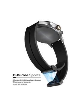 Generic 20mm Silicone Strap With Magnetic Folding Buckle For Amazfit GTS 4 Mini - Bip 3 - GTS 2 Mini- Amazfit GTS 2-Amazfit GTS 4  Black  - Image 2